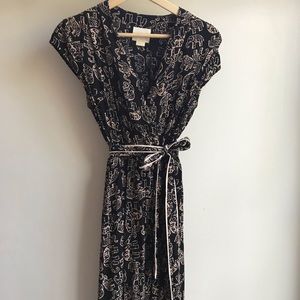 Maeve elephant print wrap dress